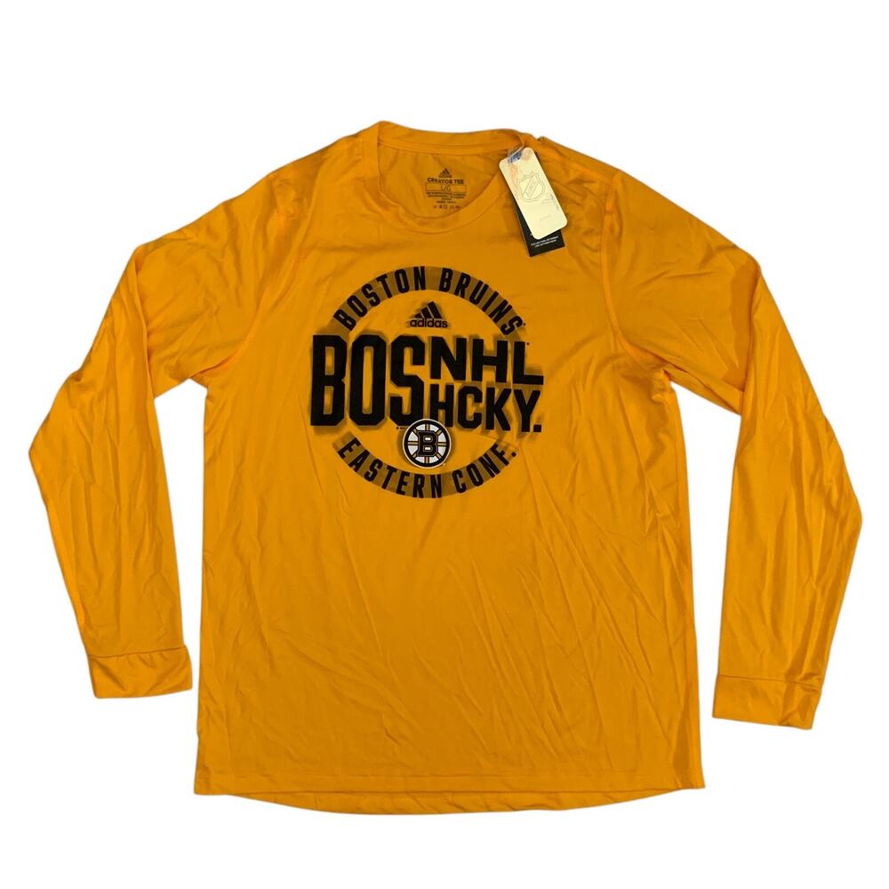 Adidas Men's Size L Boston Bruins Eastern Conference NHL Hockey Creator T-Shirt